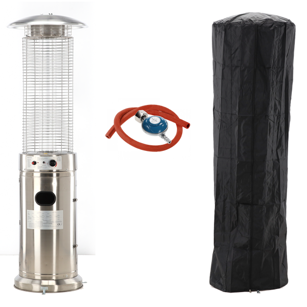 PARASOL GAZOWY OKRĄGŁY ZE STALI NIERDZEWNEJ 180 CM *6387