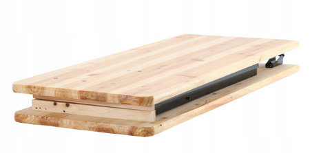 BIESIADNY SET - STÔL 220 x 50 x 77 cm + 2 LAJTY 220 x 25 x 47 cm - Skladací *2829