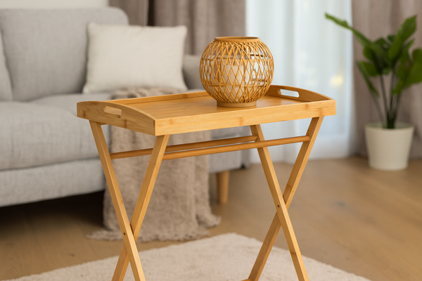 Skládací bambusový stůl - tác 49 x 35 x 59 cm *6569