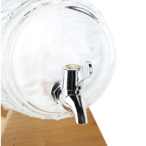 1,5 L GLASS BRREL ON A WOODEN STAND