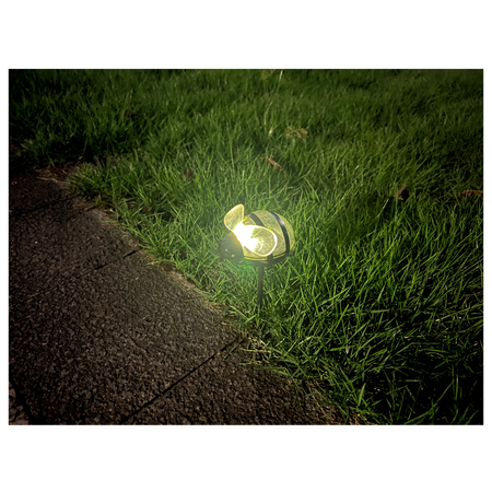 SOLAR LAMP FUNNY BEE WARM WHITE disp=12pcs