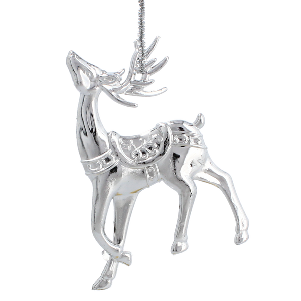 SET OF 3 CHRISTMAS TREE DECORATIONS ELK / SNOWFLAKE / SNOWMAN MIX