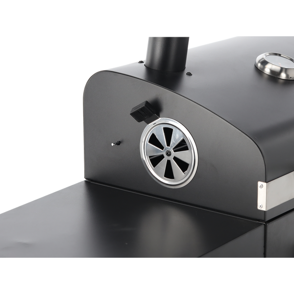 CHARCOAL GARDEN GRILL WITH LID, CAST IRON GRATE AND CASTORS 109 x 46 x 106,5 CM