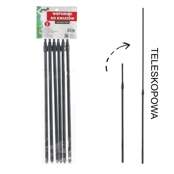 SET OF 6 TELESCOPIC SUPPORTS FOR FLOWERS
