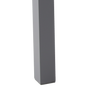 ALUMINUM GLASS TABLE 150 x 90 x 71 CM GREY