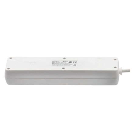 EXTENSION CORD POWER STRIP WITH SWITCH 4 SOCKETS 1.5M WHITE