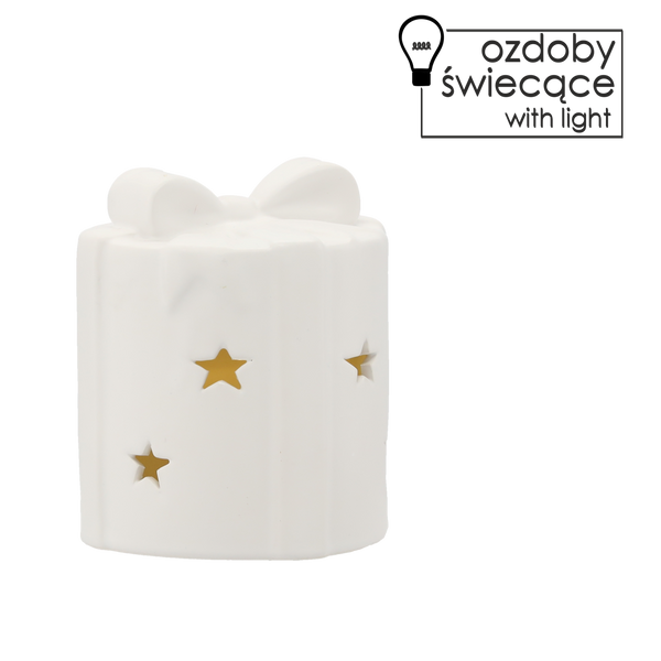 FIGURKA BOHOSLOVIA - SVIETIACE LED DARČEK 10 x 10 x 11,7 CM balenie=6 ks *5807