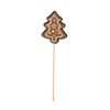 CHRISTMAS DECORATION - GINGERBREAD ON STICK MIX DESIGNS 8 x 8 CM