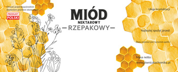 KPL. 100 ETIKETY MEDOVÝ NEKTÁR REPKOVÝ 154 x 60 MM *8177