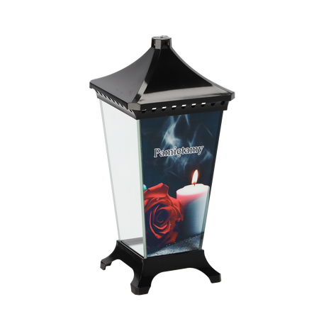 LAMPION 33CM LST LATARNIA CZARNA ŚWIECA PAMIĘTAMY OPAK=5SZT*8125