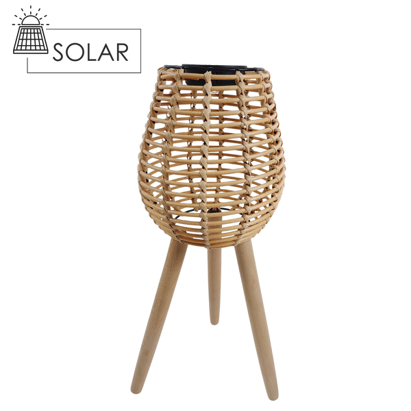 SOLÁRNÍ LAMPA NA NOHÁCH PŘÍRODNÍ 52 CM LED *6068