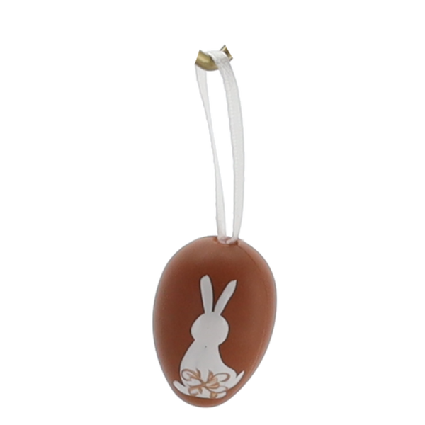 KPL. 12 JAJEK WIELKANOCNYCH Z ZAJĄCZKIEM BIAŁE-BRĄZOWE TUBA *8074