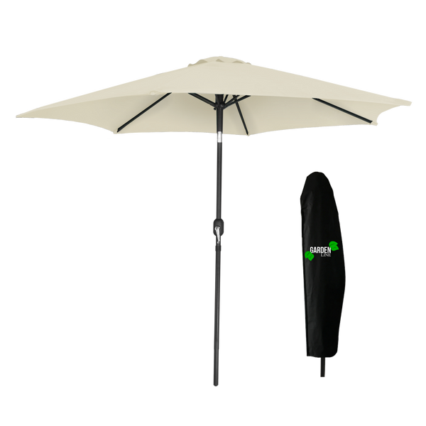 PARASOL OGRODOWY 3 M BEŻOWY Z POKROWCEM