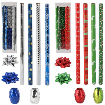 CHRISTMAS GIFT WRAPPING SET 200 x 70 CM MIX DESIGNS
