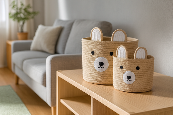 ZESTAW 2 ORGANIZERÓW ZWIERZĄTKO BEŻOWY