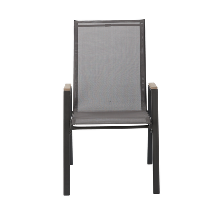 OCELOVÁ ZÁHRADNÁ STOLIČKA KD POLYWOOD 72,5 x 54 x 92,5 CM ŠEDÁ *9521