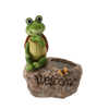 GARDEN FLOWER POT – TURTLE "WELCOME" ON STONE 29 X 21 X 40,5 CM
