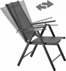 FOLDING GARDEN CHAIR STEEL 66 x 53 x 107 CM GREY