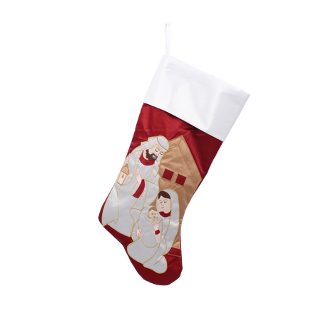 ORNAMENT DE CRĂCIUN - ȘOSĂ FAMILIA SFÂNTĂ STALP MISCĂRE COLORI *8662