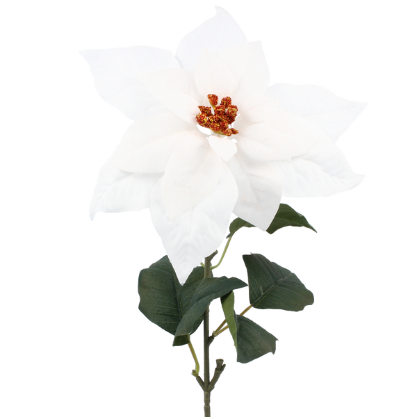 ARTIFICIAL FLOWER - POINSETTIA 72 CM WHITE