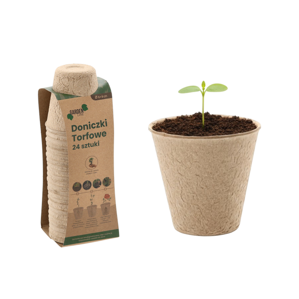 SET OF 24 POTS 8 X 8 CM