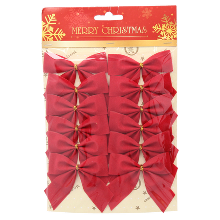 KPL. 12 VÁNOČNÍ KLOBOUKY ČERVENÁ/BÍLÁ *3744