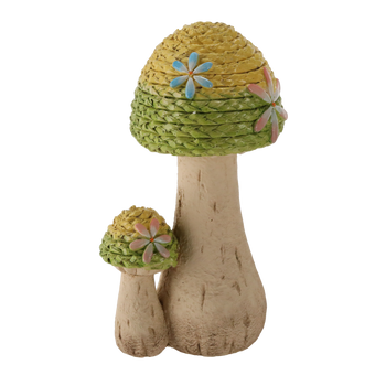 ZÁHRADNÁ FIGÚRKA - HRÍBY TKANÉ ČAPICE 26,5 x 21,5 x 48 CM *7379