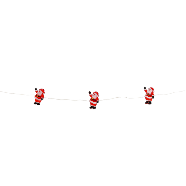 LED LIGHT CHAIN - SANTA CLAUSES 20 L BATTERY-POWERED
