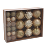 SET 33 BILE DE CRĂCIUN ROȘII, ARGINTII, AURII *9716