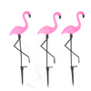 SET OF 3 SOLAR FLAMINGO STRING LED LIGHTS 25 x 15 x 53 CM