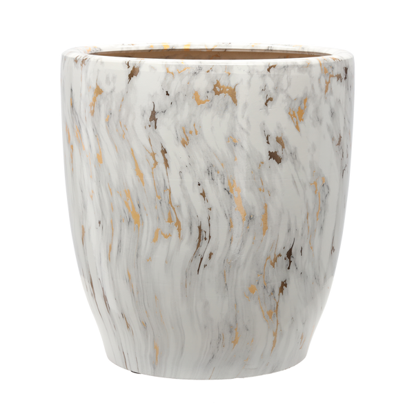 VAZĂ DIN CERAMICĂ PENTRU GHIVECE 39 x 39 x 42 CM DECORATĂ *3598