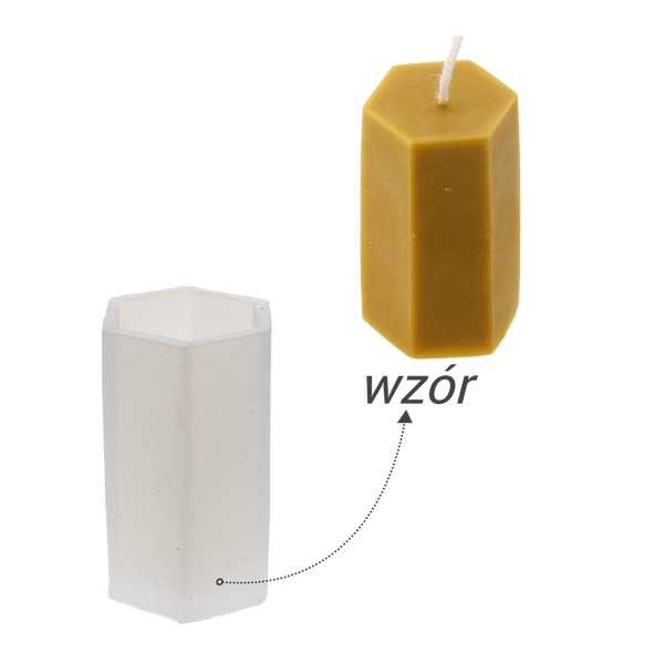 FORMA SILIKONOWA DO ŚWIEC SZEŚCIAN PLASTER MIODU *2588