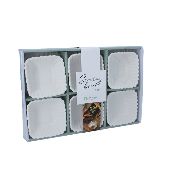 KPL. 6 MISECZEK PORCELANOWYCH NA PRZEKĄSKI*7407