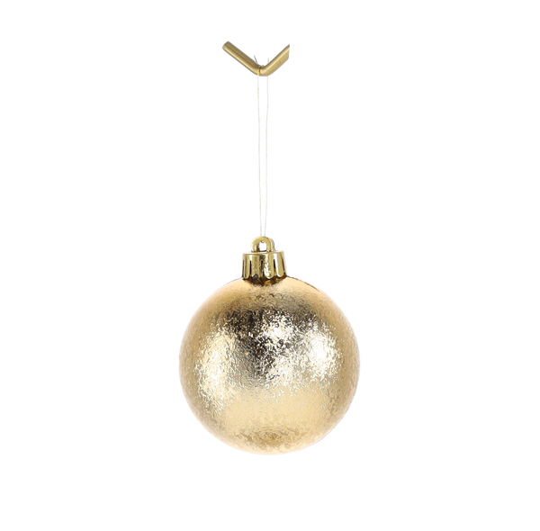 SET OF 24 BAUBLES 6 CM RED/GOLD/SILVER