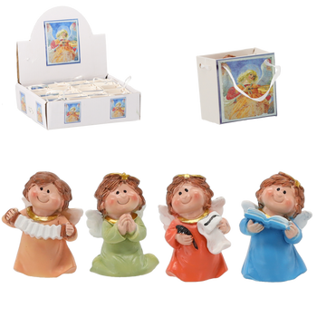 FIGURKA BOŻONAR. – ANIOŁEK MIX WZORÓW 3 x 3 x 5 CM opak=24 szt *5081