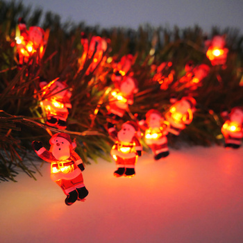 LED LIGHT CHAIN - SANTA CLAUSES 20 L BATTERY-POWERED
