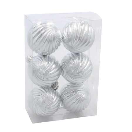 KPL. 6 BOMBEK 6 CM CZERWONY / ZŁOTY / SREBRNY *3849