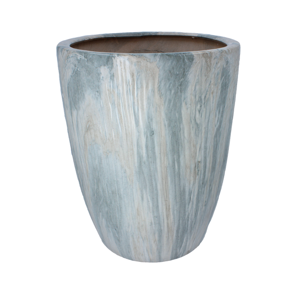 VAS CERAMIC PENTRU GHIVECE 37 x 37 x 45,5 CM EFECT DE MARMURĂ *5566