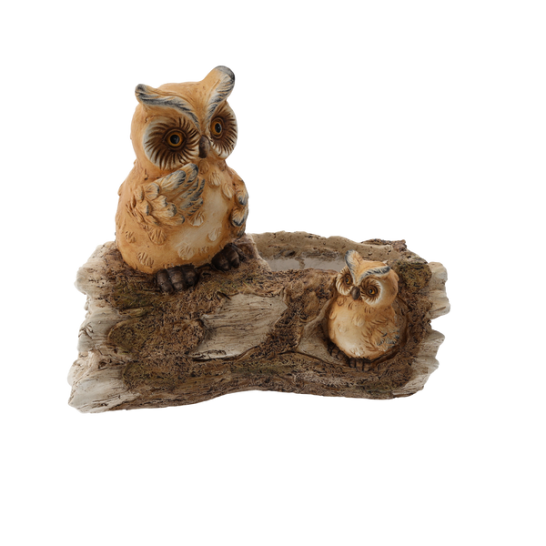 DONICZKA OGRODOWA - SOWY NA GAŁĘZI 38 x 19,3 x  33,5 CM *7102