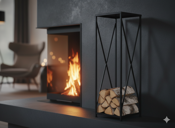 LOG HOLDER BLACK L13,5"