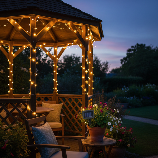 LAMPKI SOLARNE LED DRUCIKI DŁ 2 + 9,9 M 100L CIEPŁY BIAŁY *6031