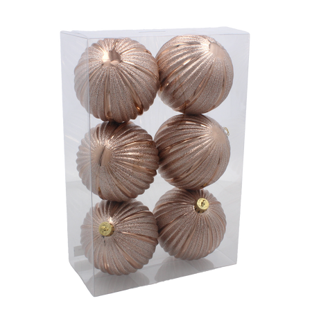 KPL. 6 BOMBEK 10 CM GRANATIE / BEJ ZLATĂ *3894