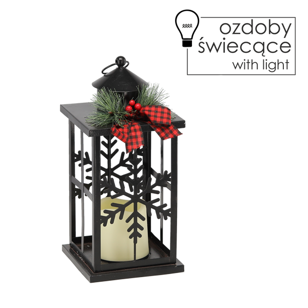 LED CHRISTMAS LANTERN 5,5 x 5,5 x 12,5 CM
