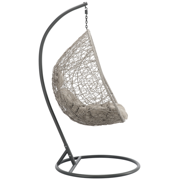 SCaUNĂ GRISĂ, PERNĂ - GRISĂ, CADRU - GRI ÎNTUNECAT 115 X 90 X D67 CM *6444