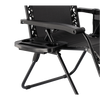 FOLDING GARDEN SUN LOUNGER WITH BASE, POCKET AND HEADREST BLACK 65 X 176 X 110 CM