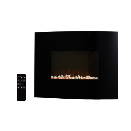 WALL-MOUNTED FIREPLACE WITH FLAME EFFECT - 61 X 13,5 X 48 CM - 1000/2000W