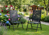 KRZESŁO OGRODOWE SKŁADANE ALUMINIUM 66 x 56 x 107 CM CZARNE