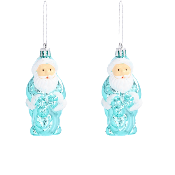 SET DE 2 DECORAȚIUNI DE CRĂCIUN MOȘ CRĂCIUN CU SACUL DE CADOURI *9199