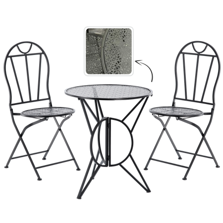 Set de mobilă de grădină metalică "SUSAN" masă + 2 scaune *8244