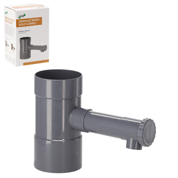 RAINWATER COLLECTOR GRAY 80 MM